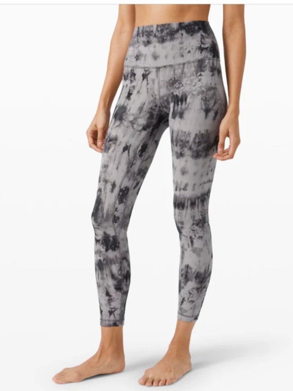 Lululemon Align High-Rise Pant 25" Diamond Dye Pitch Grey Graphite Grey Sz 4